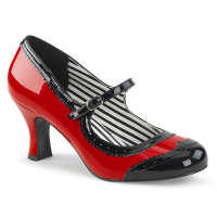 Talons haut Jenna-06 rouge/noir