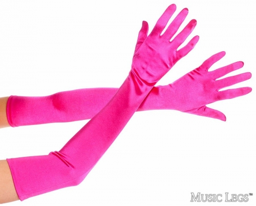 Gants en satin extensible