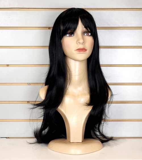Perruque longue longue lisse et résistant a la chaleur